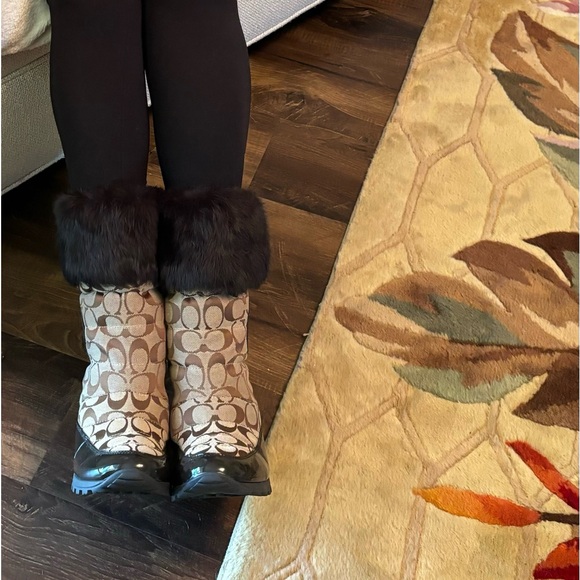 Coach winter snow brown boots size 8 - Picture 13 of 14